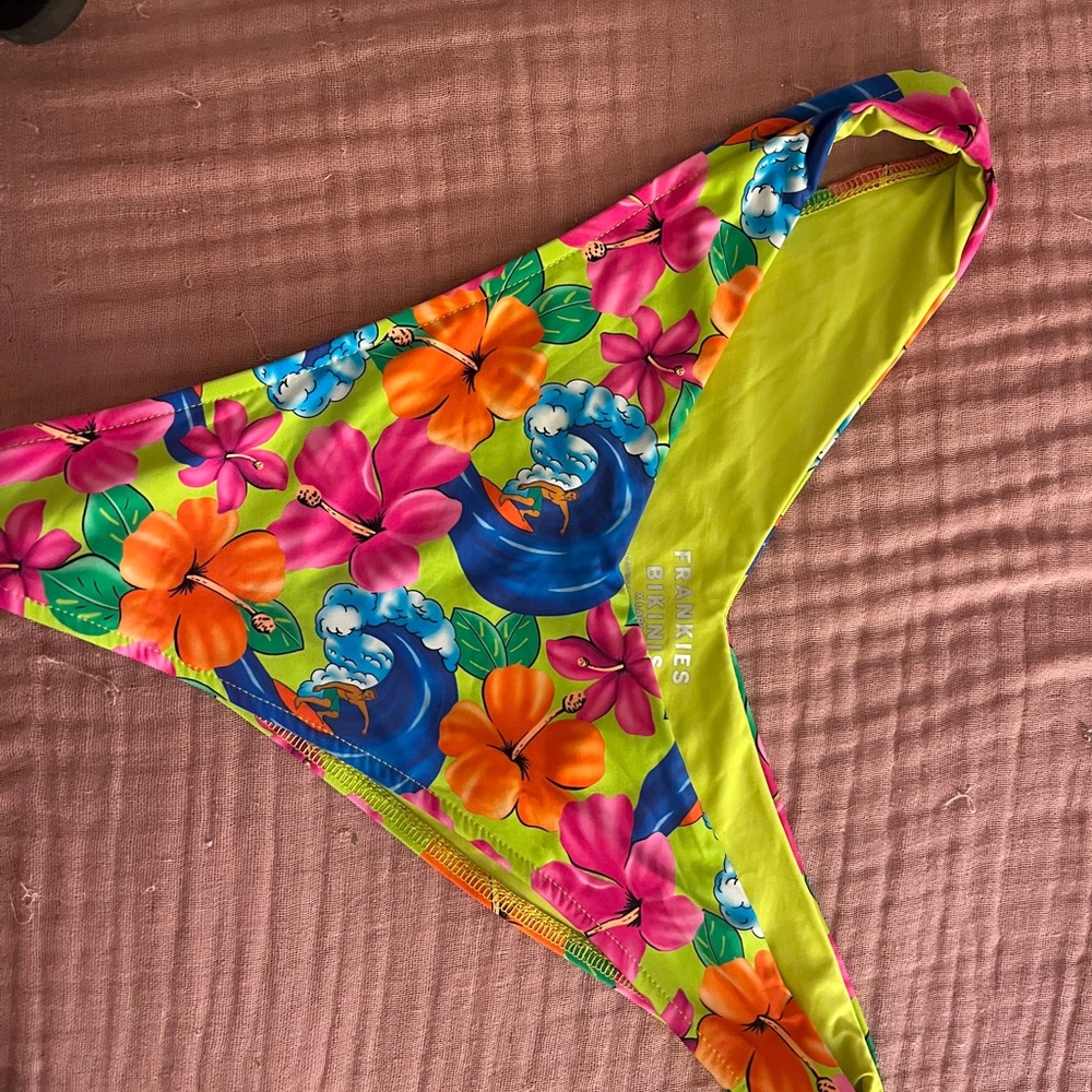 Frankie's Bikinis Floral Neon Bikini - Picture 2 of 4